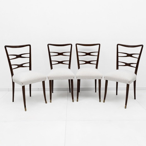 Attributed to Guglielmo Ulrich Mid-Century Dinning Chairs, 1940s, Set of Four – Dining chairs, Wood (photo 2 of 9)