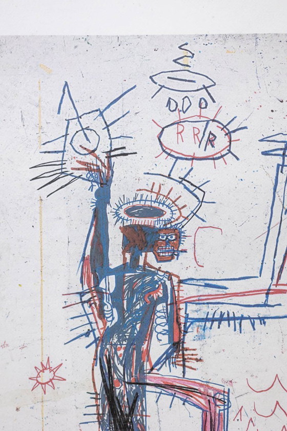 Image 1 of Jean-Michel Basquiat. Numbered color serigraph. 1990's.