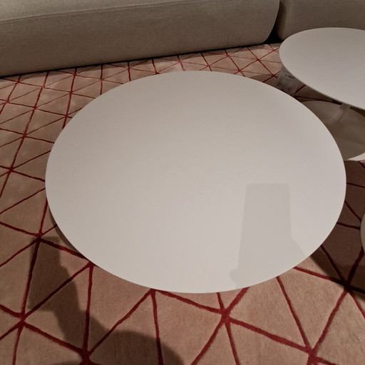 Table basse MDF Italia Flow blanche 70 cm