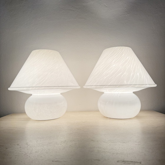 Image 1 of Limburg Glashütte Glass Table Lamp Mushroom, 1970's
