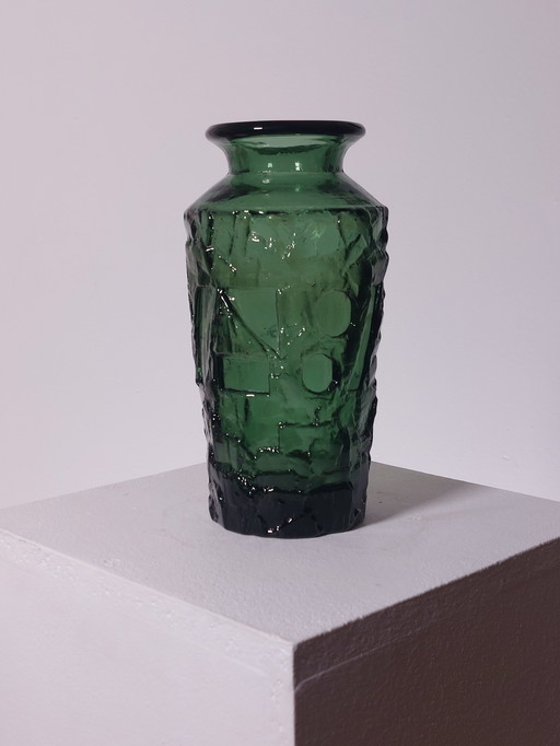 Vintage Mid Century Glasvase Göte Augustsson Ruda Glasbruk 1960er