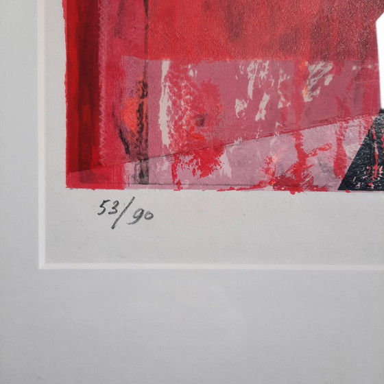 Serigrafía abstracta bellamente enmarcada por Jos Verwiel. – Litografías y grabados, Paper (photo 6 of 7)