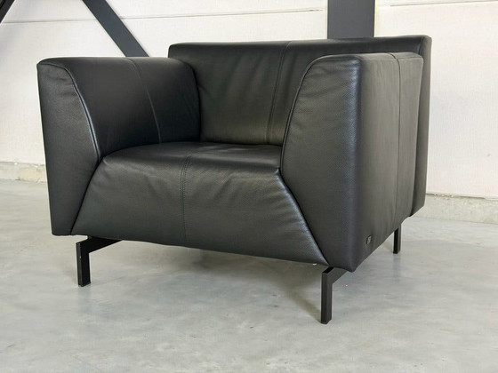 Poltrona Rolf Benz Linea - pelle nera – Poltrone, polished steel (photo 8 of 9)