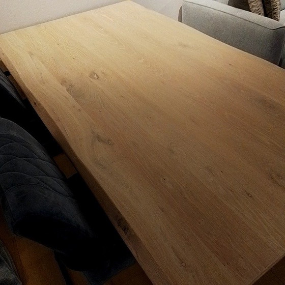 Image 1 of Table de salle à manger en tronc d'arbre de marque privée - 180 x 98