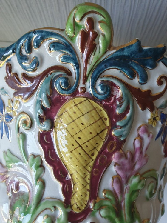 Image 1 of Antique Flowerpot Nimy (Belgium) – Rococo Style – ca. 1900