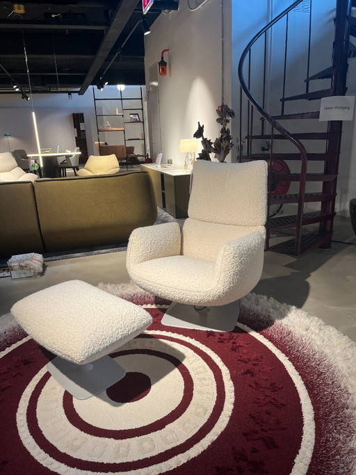 Cor Jalis lounge draaifauteuil + poef 