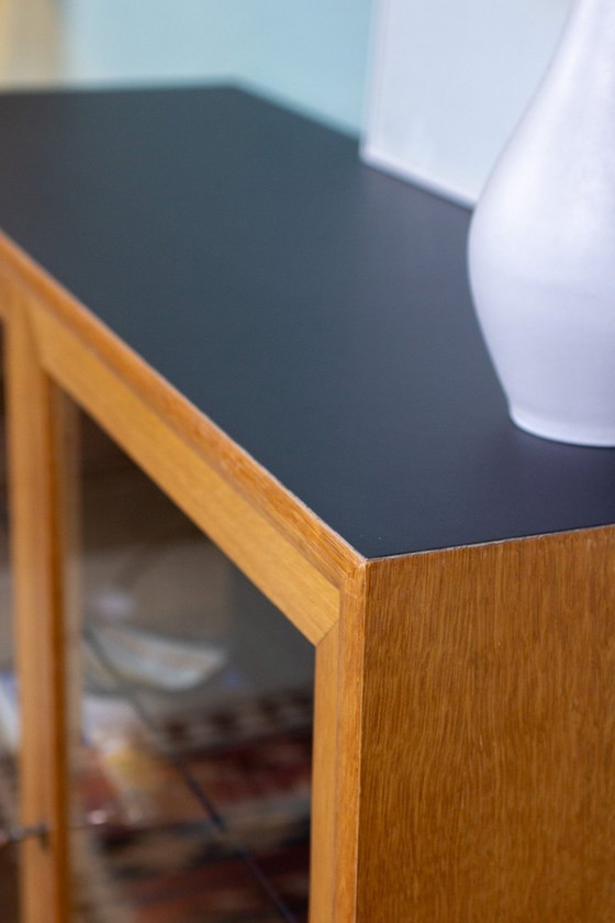 Image 1 of Vintage display cabinet, chest of drawers, sideboard, oak, Danish Mid Century