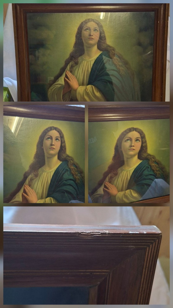 Vintage framed picture print Maria – Art Prints, Glass, Paper (photo 5 of 5)