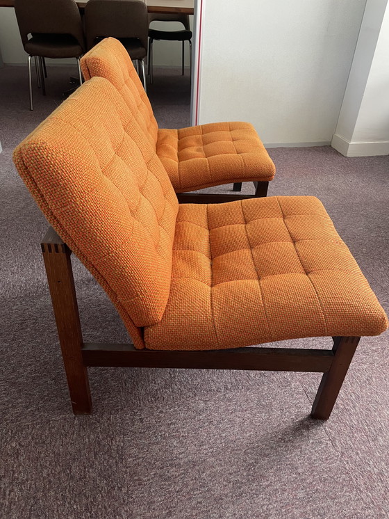 Image 1 of Pair of Teak Armchairs by Ole Gjerlov-Knudsen & Torben Lind