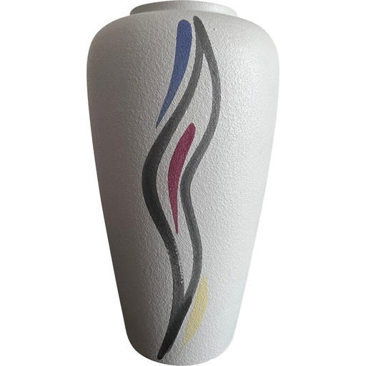 Vase vintage allemand en céramique texturée, 1950