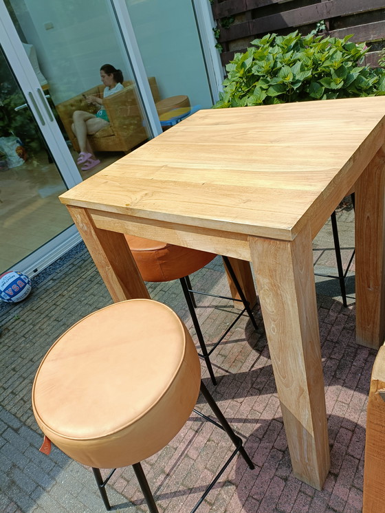 Image 1 of Hardwood standing table