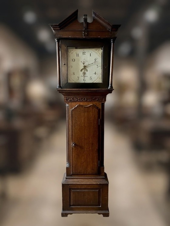 Orologio a pendolo in rovere inglese antico / Grandfather clock, J. King Loughborough, J. King Loughbro, Legno (foto 4 di 8)