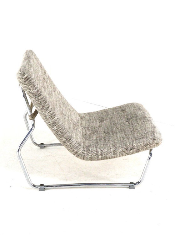 Image 1 of Vintage fauteuil 'Hierden' midcentury nieuwe gestoffeerd
