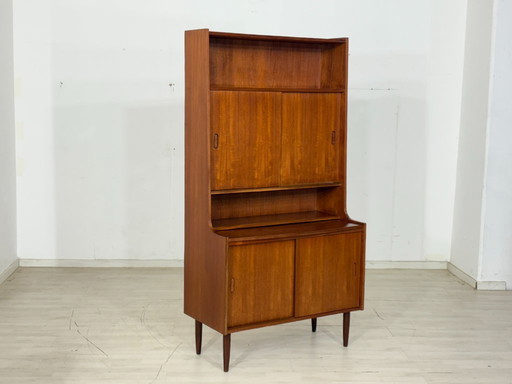 Mid-Century Teak Sekretär / Dänisch Highboard / Vintage Schrank / Fächerschrank