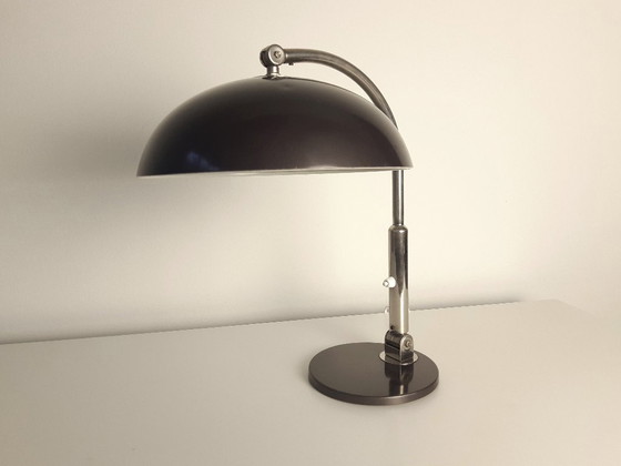 Image 1 of Hala Zeist desk lamp, anthracite-colored vintage MCM lamp, industrial lamp, mid-century modern table lamp