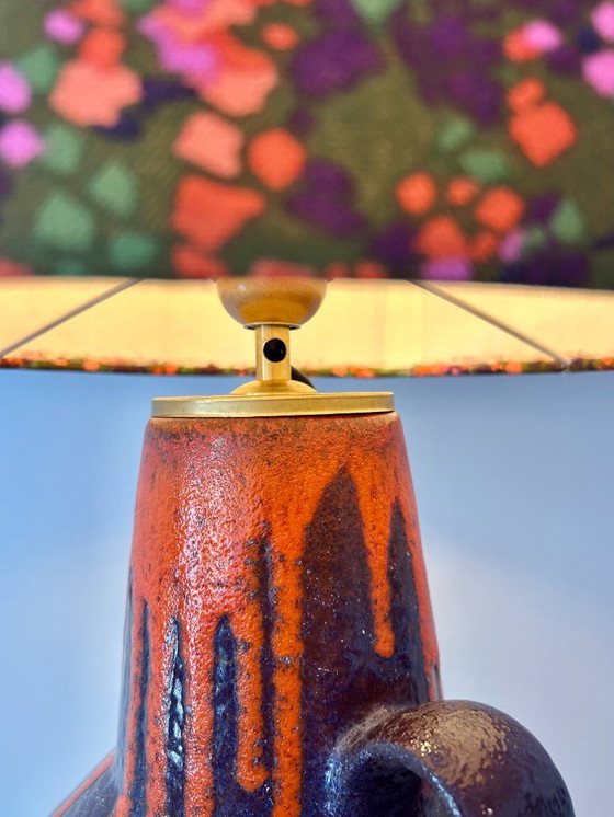 Image 1 of Impressionante lampada da terra Scheurich con smalto luminoso Fat Lava