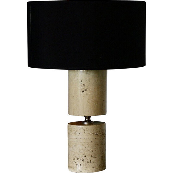 Image 1 of Vintage travertine lamp by Philippe Barbier, 1970