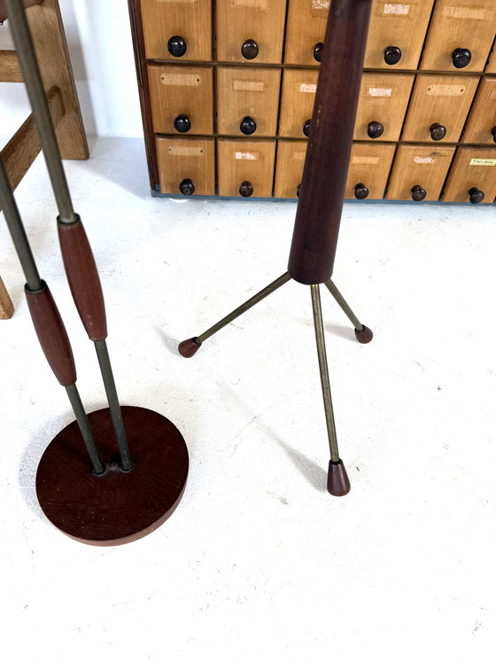 Image 1 of Set di 2 posacenere vintage danesi in teak, anni '60.