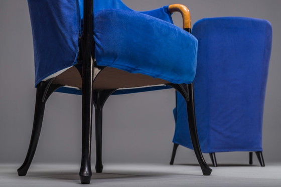 Image 1 of  Italiaanse Alcantara Project Fauteuils van Umberto Asnago voor Giorgetti/Progetti, jaren 1980, Set van 3