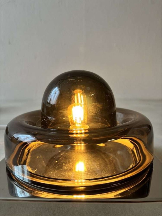 Image 1 of Lampade da parete in vetro fumé Cosack anni '70