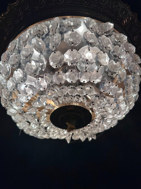Image 1 of Atemberaubendes antikes Set aus zwei Kristall-Deckenleuchten ‼️