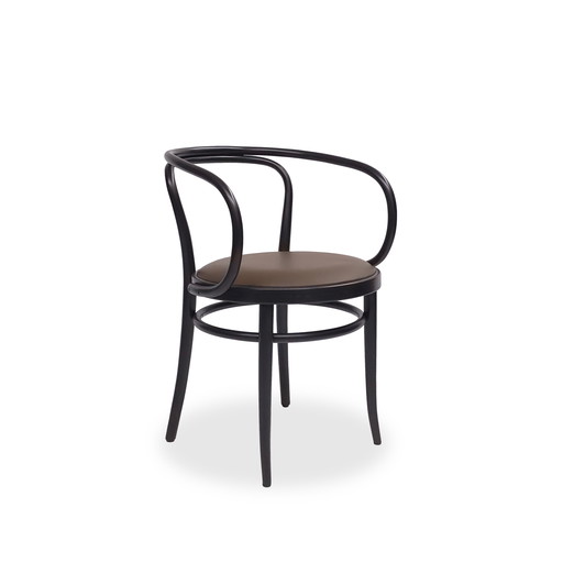 Thonet 209 P Stuhl Ledersitz Braun | Bugholz Schwarz Chair