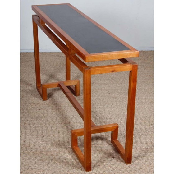 Image 1 of Grenen consoletafel ontworpen door George Couteau, 1980