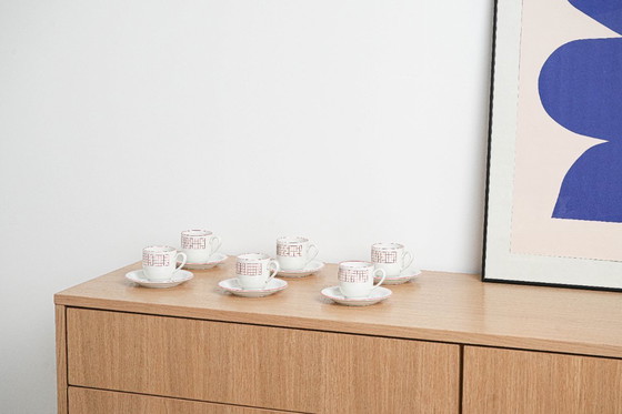 Image 1 of Set di tazze in porcellana, design italiano, anni '80, produzione: Italia