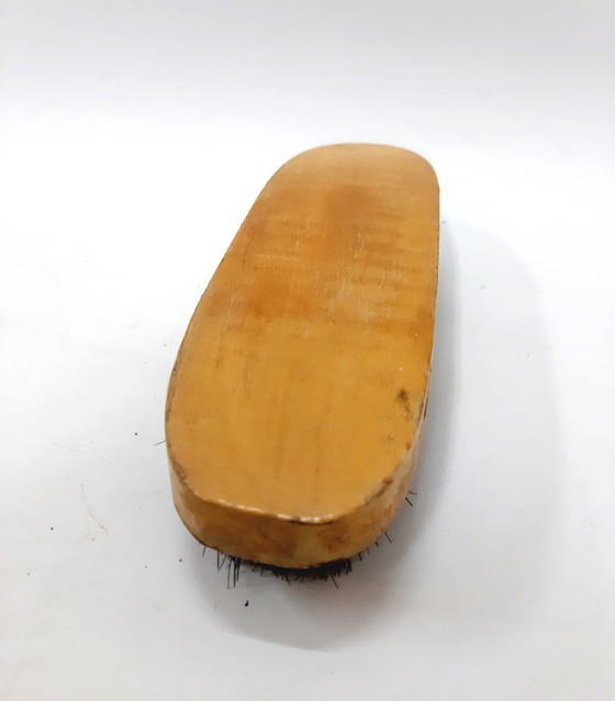 Image 1 of Spazzola per abiti/scarpe - Manico in rovere con crine di cavallo nero
