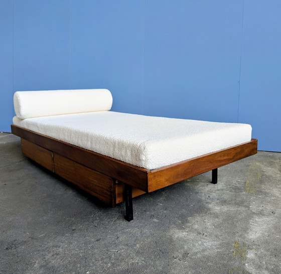 Image 1 of Banquette-lit vintage en teck avec tiroirs, années 1960