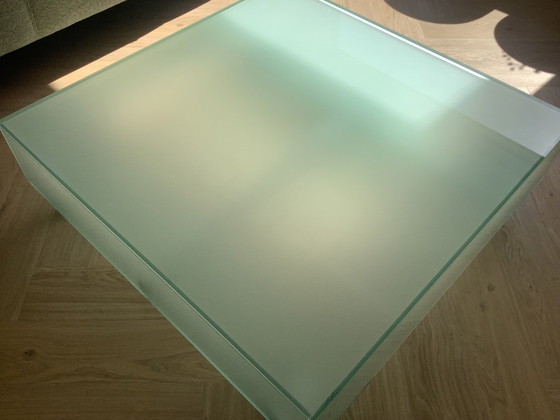 Image 1 of Square frosted glass table