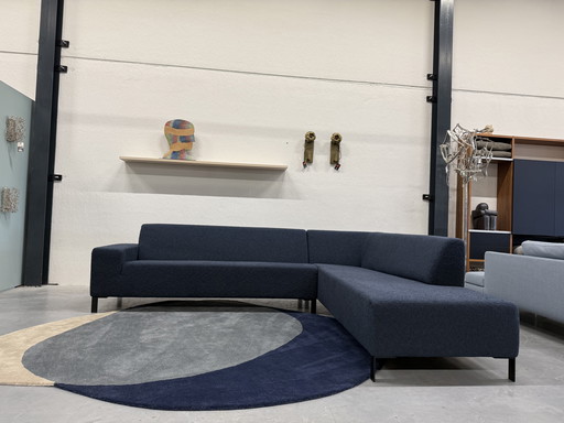 Gelderland 6511 Corner Sofa Zero fabric Blue 293x240