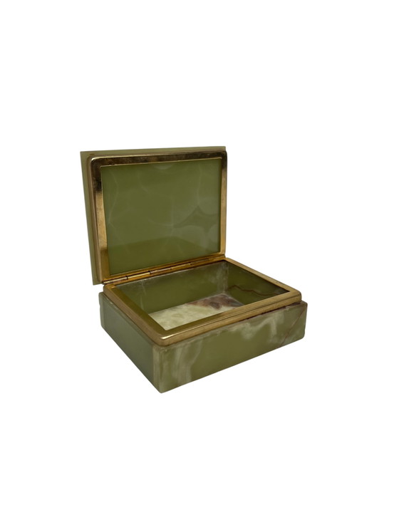 Image 1 of Portagioie vintage in onice verde