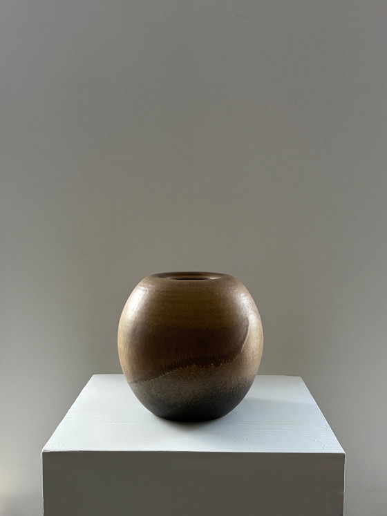Vintage ronde keramische vaas – Vazen, Ceramic (photo 3 of 4)