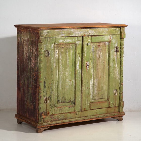 Antique chest of drawers with green patina (c.1920) #59 (photo 5 of 40)