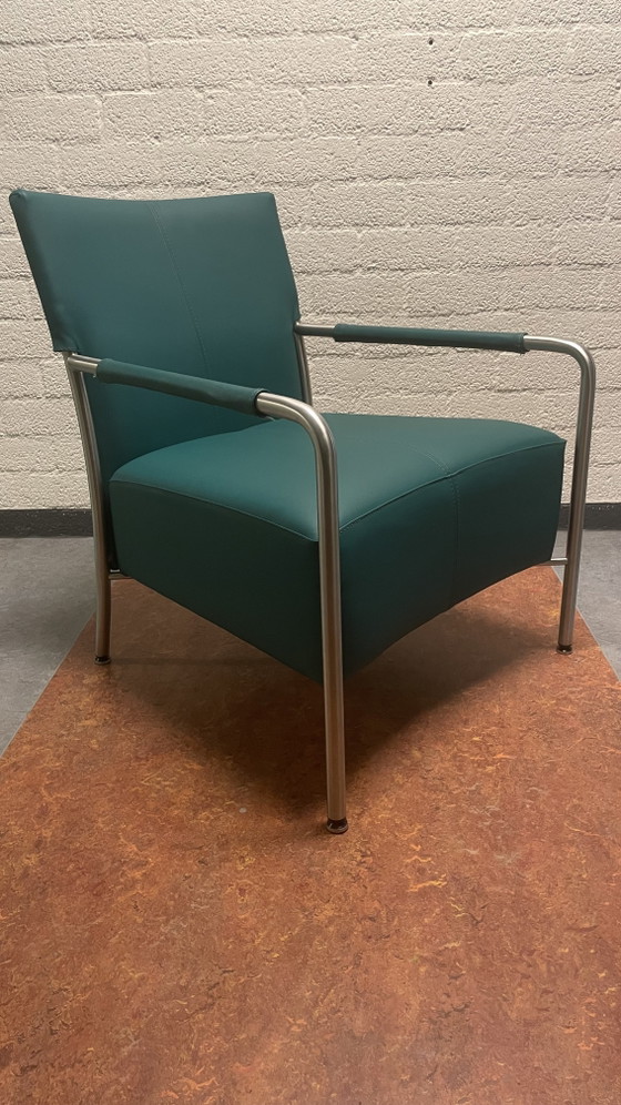 Bert Plantagie, Class Fauteuil, Cuir et Acier Inoxydable, Modèle d'Exposition – rvs, Leather (photo 4 of 12)