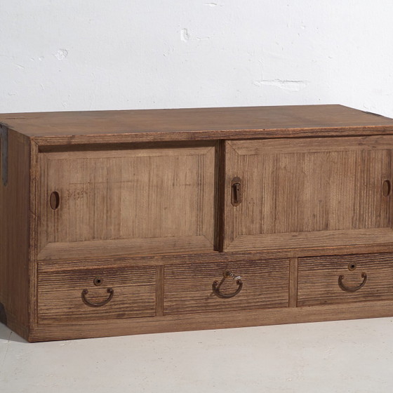 Antique sliding door base cabinet - Taishō / Showa Period (c. ) #9 – Sideboard, Metal (photo 4 of 40)