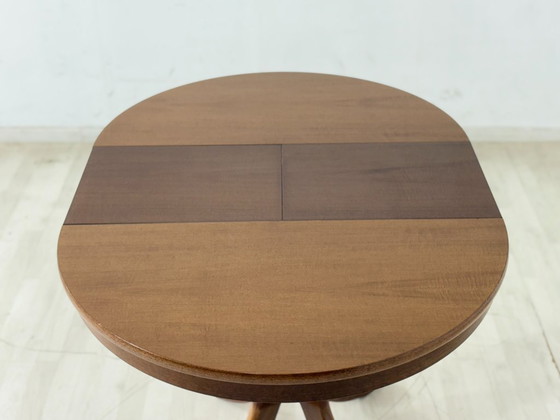 Image 1 of Table de salle à manger élégante de style Mid-Century – Table de cuisine ronde et extensible