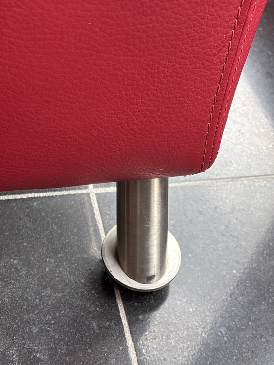 Image 1 of Canapé en cuir rouge