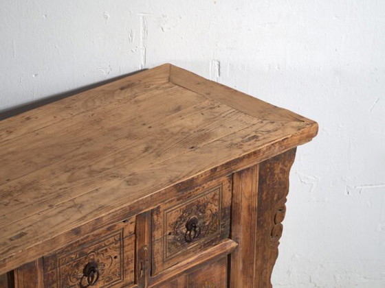 Antique carved console in pine wood – China, circa 1900 – Iron (photo 12 of 40)
