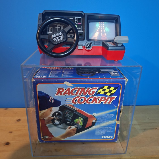 Image 1 of Tomy Racing Cockpit 80s analog arcade game