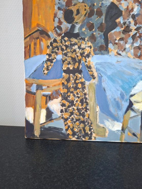 Image 1 of Tableau impressionniste sur châssis huile sur toile.