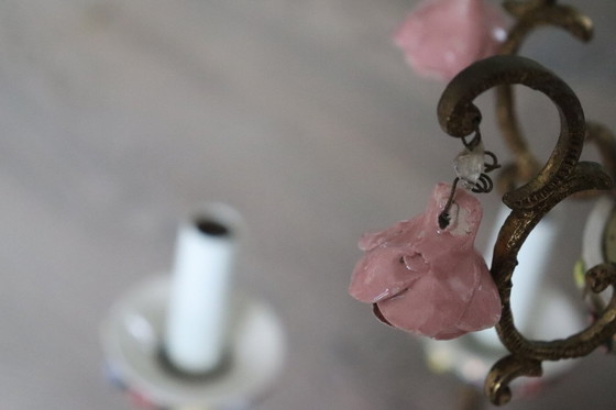 Image 1 of Lampadario Antico CAPODIMONTE