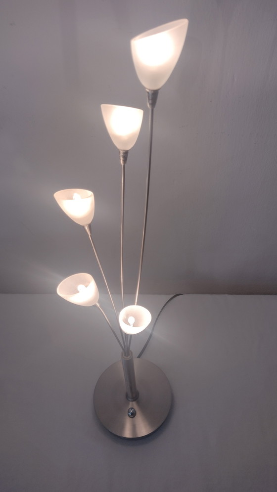 Image 1 of Metal Table Lamp With 3 Chalices and Dimmer