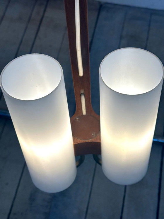 Lampadario Scandinavo Östen Kristiansson Per Luxus Svezia – 10 Luci – Anni '60 – Wood (photo 9 of 15)