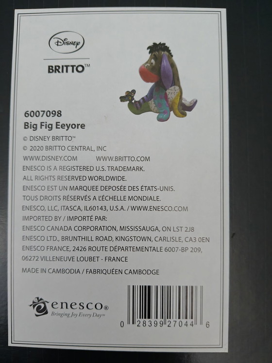 Disney by Romero Britto, Big Fig Eeyore (25.5cm), Retirado, Objetos decorativos, Otro, Multicolor (foto 15 de 15)