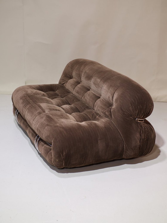 Image 1 of Soriana 2-seater sofa Cassina brown Italy 1970s