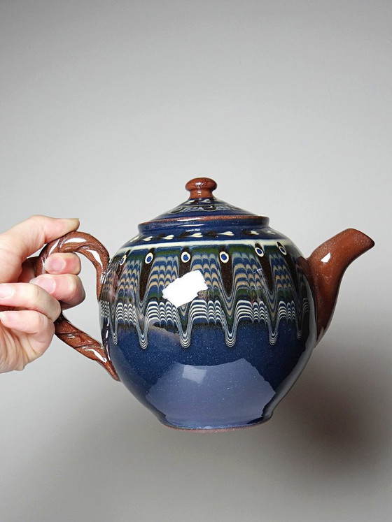 Tetera troyana antigua de terracota vidriada, Bulgaria, años 70-80. – Poterie Troyenne, Loza, Ceramic (photo 3 of 12)