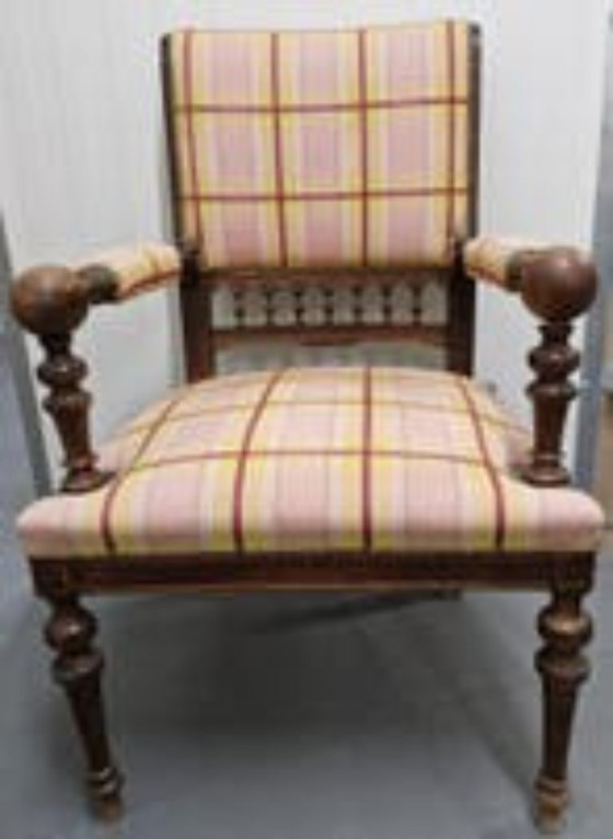 Image 1 of Unique old notary chair