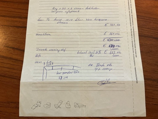 Stijlvolle, leren, design fauteuil. Nieuwstaat.